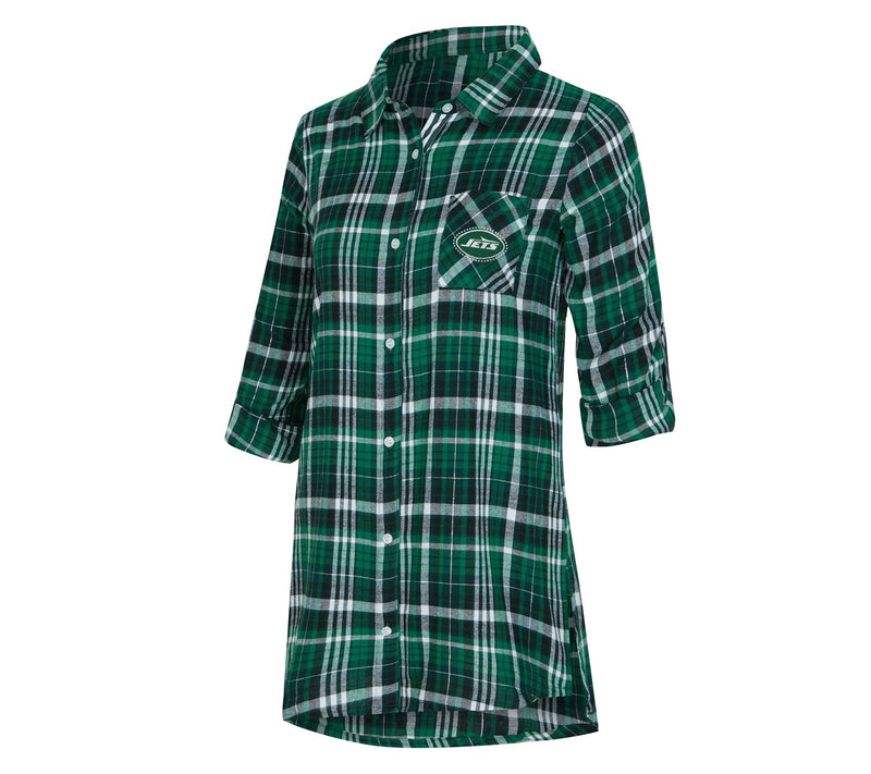 NFL Officially Licensed Women's Plaid Shirt w/ Rhinestones — View 33