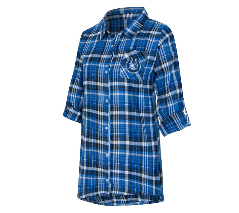 NFL Officially Licensed Women's Plaid Shirt w/ Rhinestones — View 20