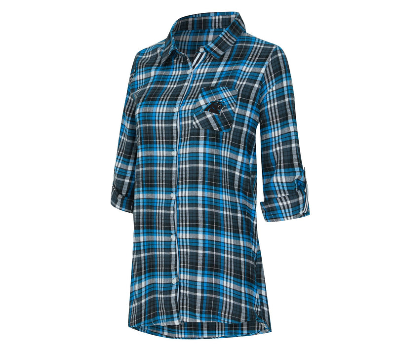 NFL Officially Licensed Women's Plaid Shirt w/ Rhinestones — View 61