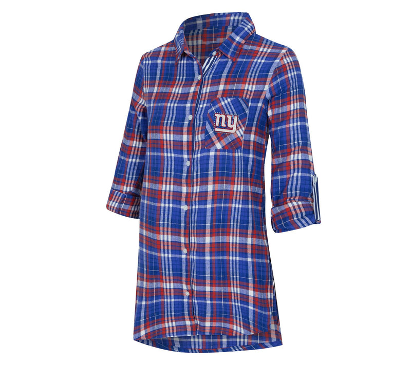 NFL Officially Licensed Women's Plaid Shirt w/ Rhinestones — View 28