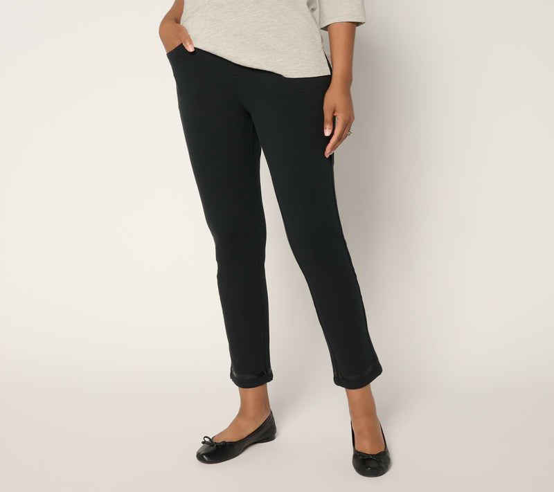 Quacker Factory DreamJeannes Regular Sequin Trim Ankle Pants — View 10