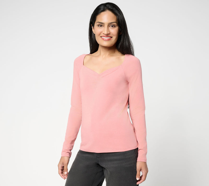 Me by Jennie Garth Terraza Top with Sweetheart Neckline — View 16