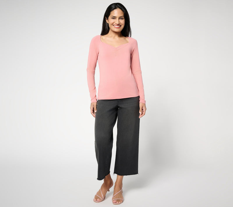Me by Jennie Garth Terraza Top with Sweetheart Neckline — View 6