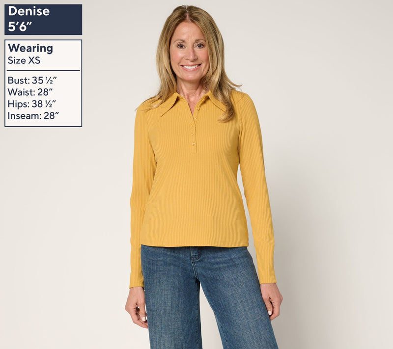 Me by Jennie Garth La Quinta Long Sleeve Top — View 3