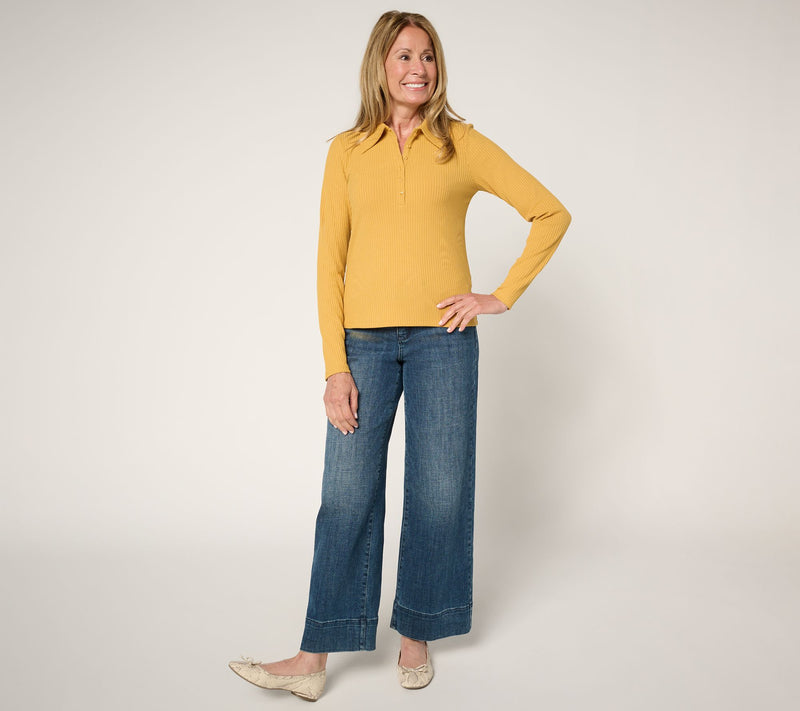 Me by Jennie Garth La Quinta Long Sleeve Top — View 5