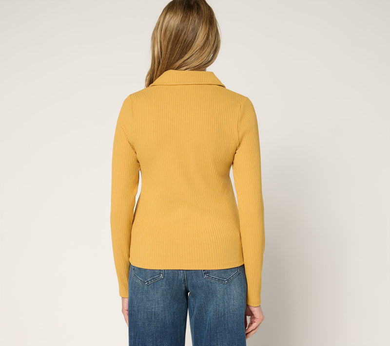 Me by Jennie Garth La Quinta Long Sleeve Top — View 4