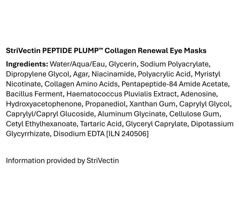 StriVectin PEPTIDE PLUMP Collagen Renewal Eye Msks — View 4