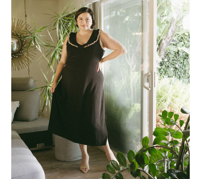 Me by Jennie Garth Petite Kelle Sweater Dress with Ruffle — View 14