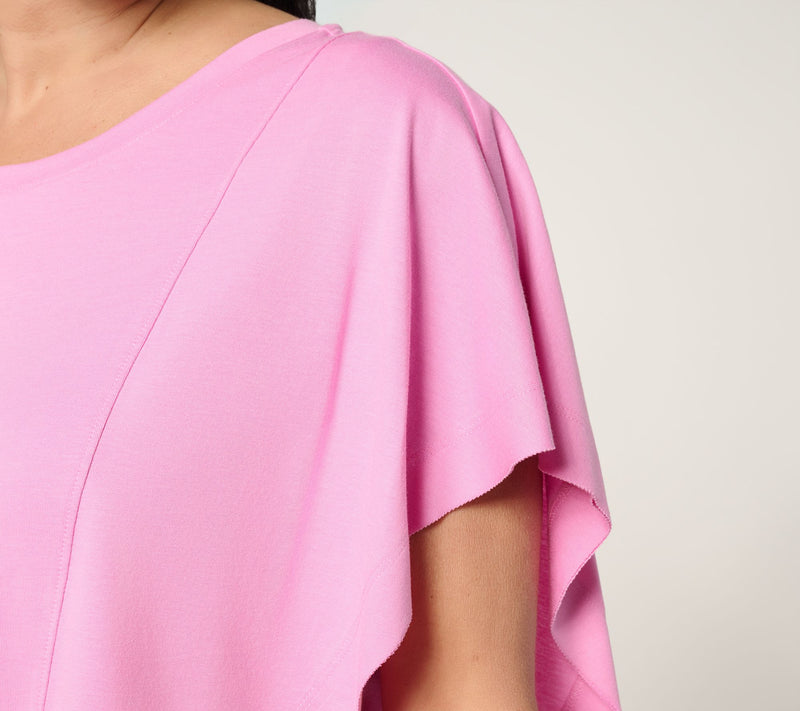 LOGO by Lori Goldstein Knit Flutter Sleeve Tee — View 7