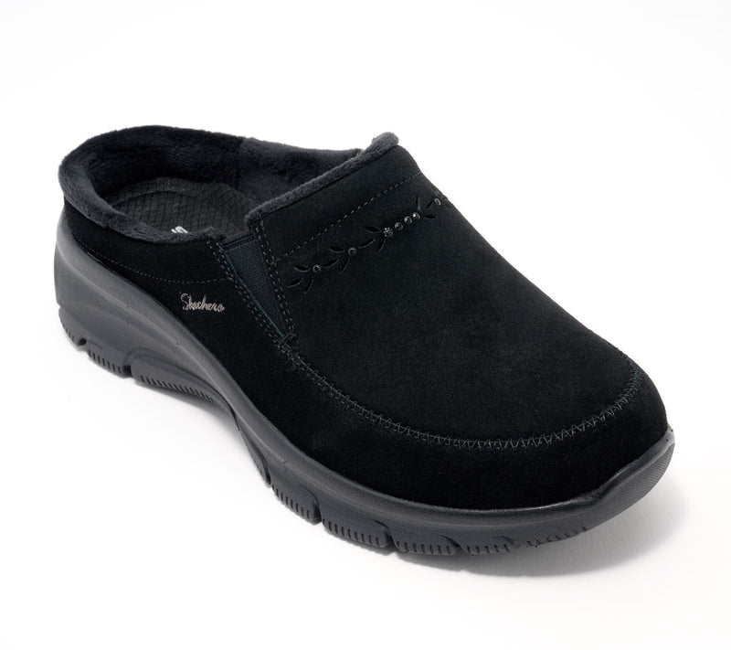 Skechers Easy Going Water-Repellent Studded Suede Clogs — View 3