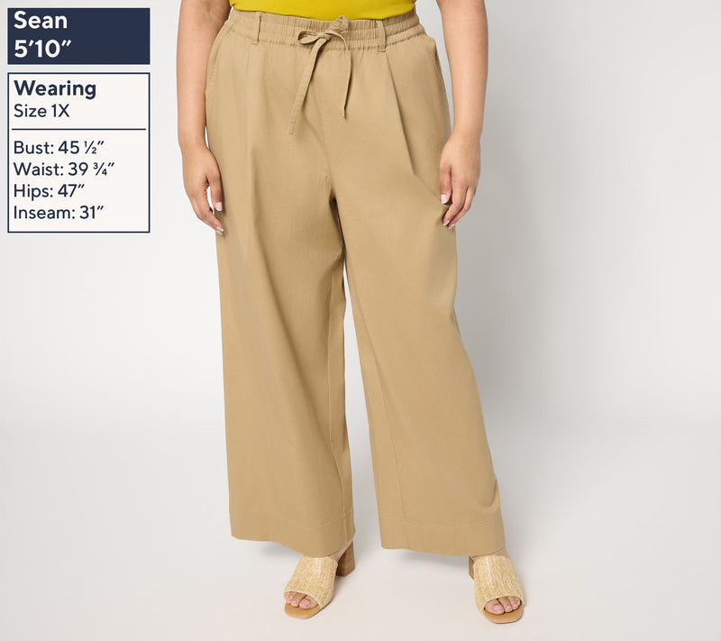 Carla Rockmore Collection Regular Stretch Twill Straight Leg Safari Pant — View 2