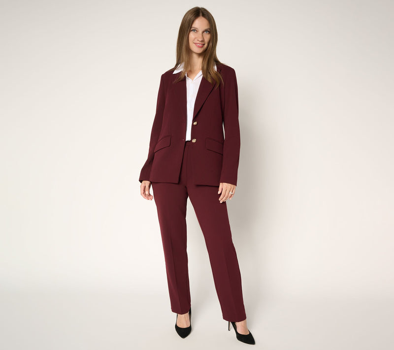 Dennis Basso Petite Luxe Crepe Blazer in Prints & Solids — View 11