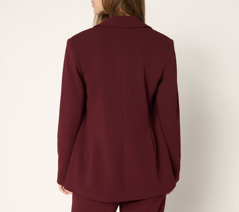 Dennis Basso Petite Luxe Crepe Blazer in Prints & Solids — View 10