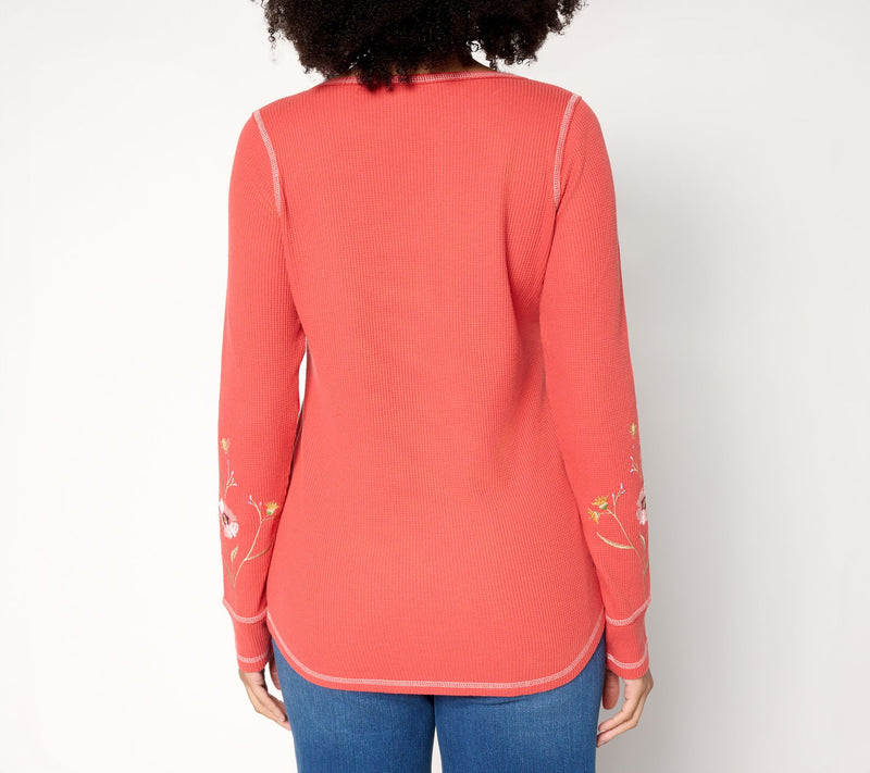 Belle Boho by Kim Gravel Wild & Free Micro Waffle Top — View 4