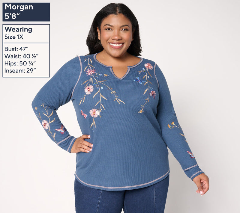 Belle Boho by Kim Gravel Wild & Free Micro Waffle Top — View 2