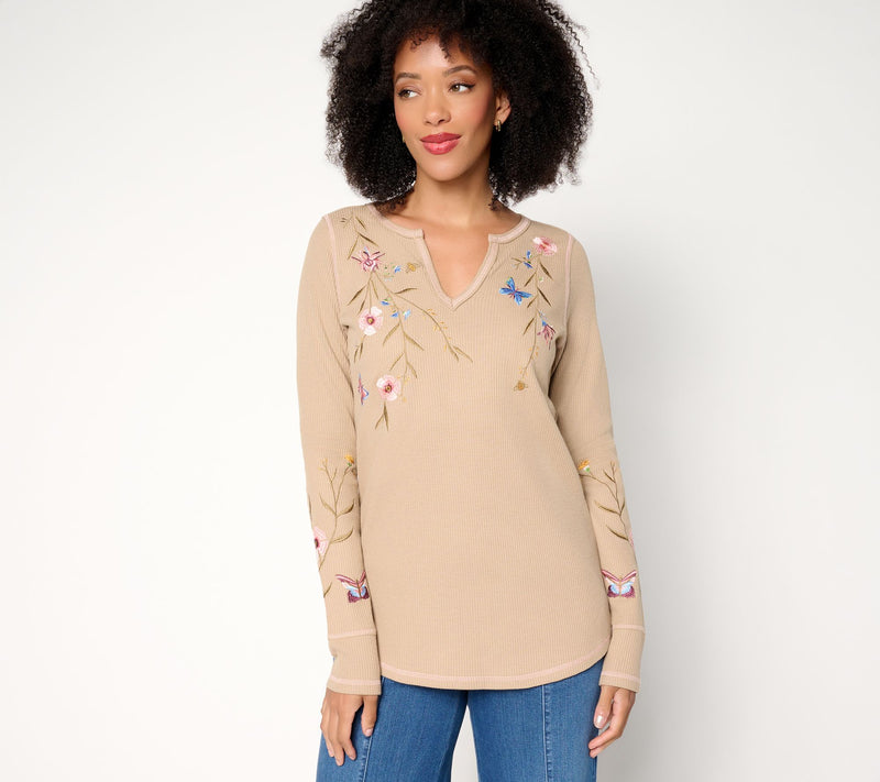 Belle Boho by Kim Gravel Wild & Free Micro Waffle Top — View 14