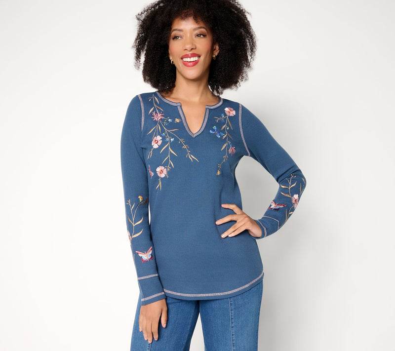 Belle Boho by Kim Gravel Wild & Free Micro Waffle Top — View 16