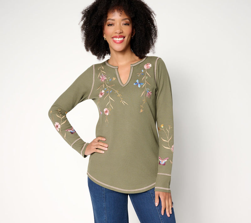 Belle Boho by Kim Gravel Wild & Free Micro Waffle Top — View 17
