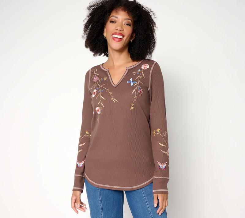 Belle Boho by Kim Gravel Wild & Free Micro Waffle Top — View 18