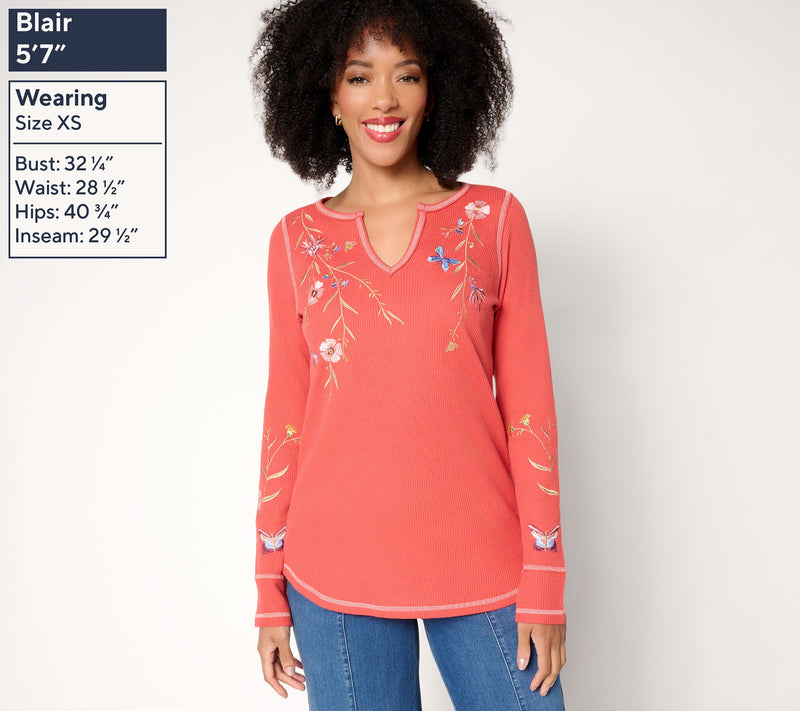 Belle Boho by Kim Gravel Wild & Free Micro Waffle Top — View 3