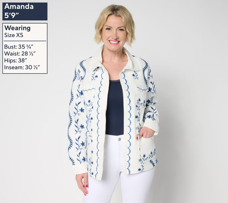 Driftwood Jeans Amber Linen Utility Jacket - White — View 4
