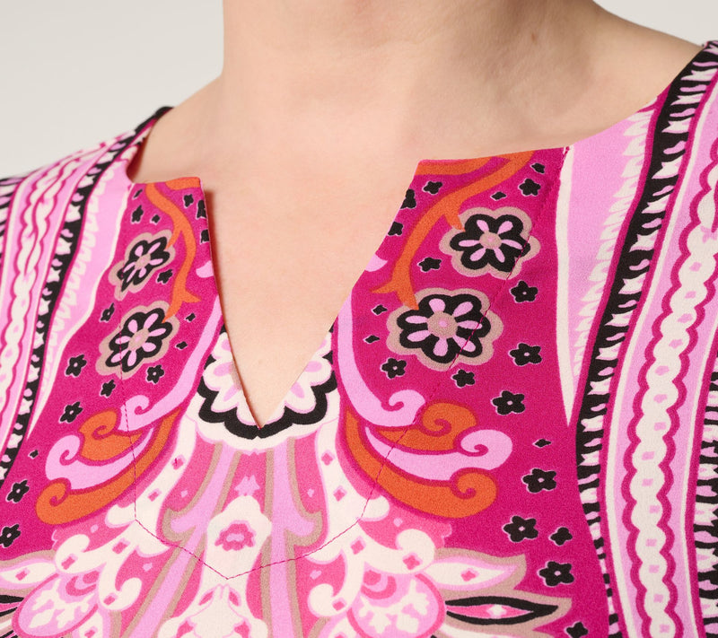 Belle by Kim Gravel Spicy Medallion Print Blouse — View 6