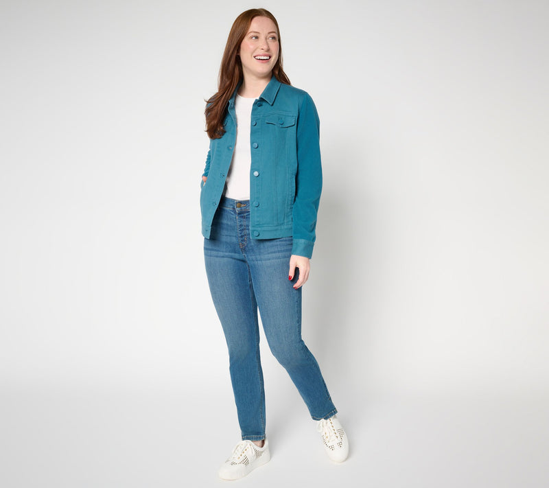 Belle by Kim Gravel Twill & Fleece Jacket — View 5