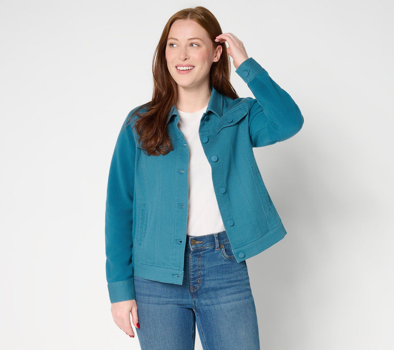 Belle by Kim Gravel Twill & Fleece Jacket — View 15