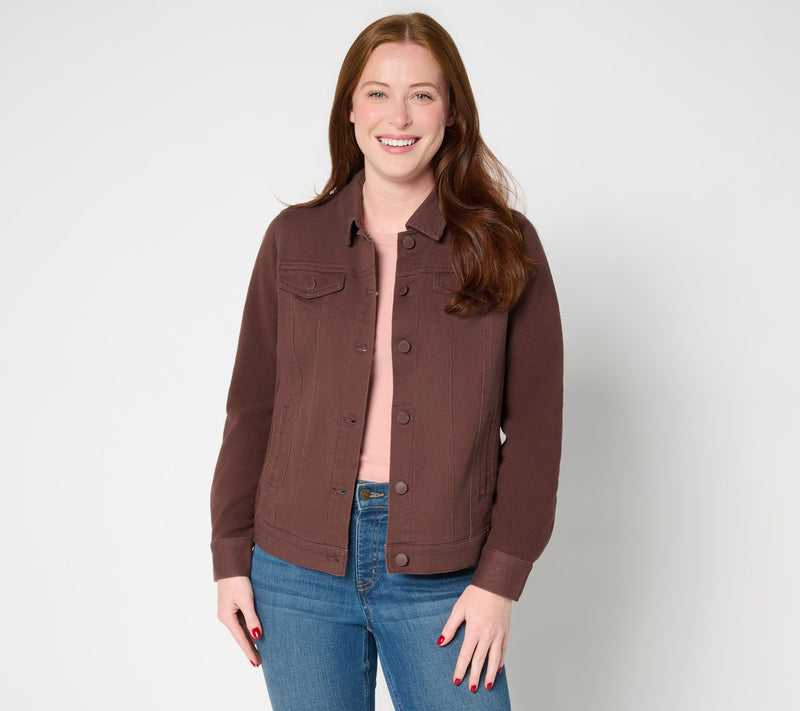 Belle by Kim Gravel Twill & Fleece Jacket — View 16