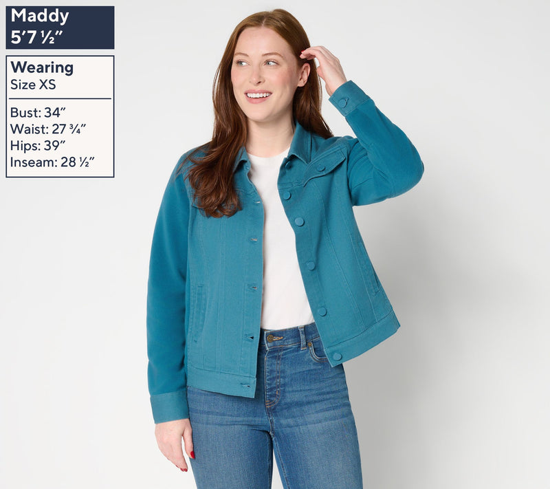 Belle by Kim Gravel Twill & Fleece Jacket — View 3