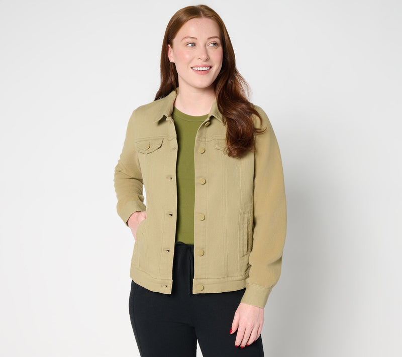 Belle by Kim Gravel Twill & Fleece Jacket — View 18