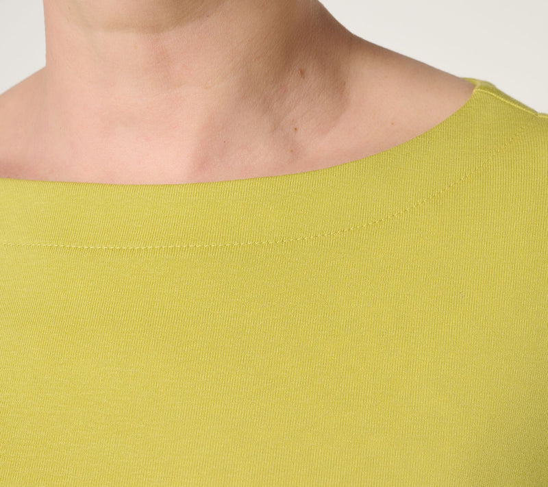 Belle by Kim Gravel TripleLuxe Knit Bateau Long Sleeve Top — View 6