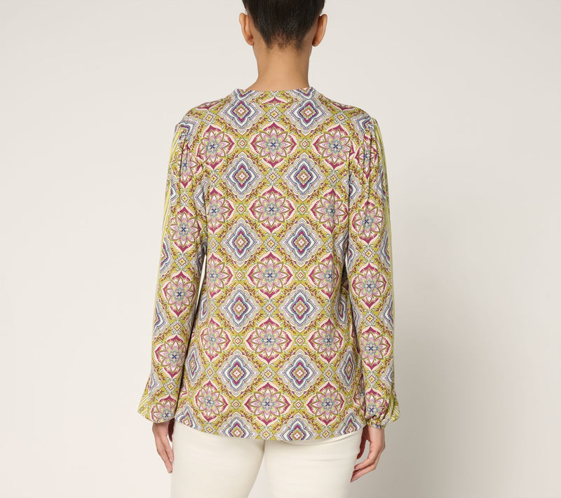 Belle Boho by Kim Gravel Rayon Spandex Southern Star Border Top — View 4