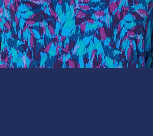 Susan Graver Set of 2 Liquid Knit Print & Solid Tops — View 2