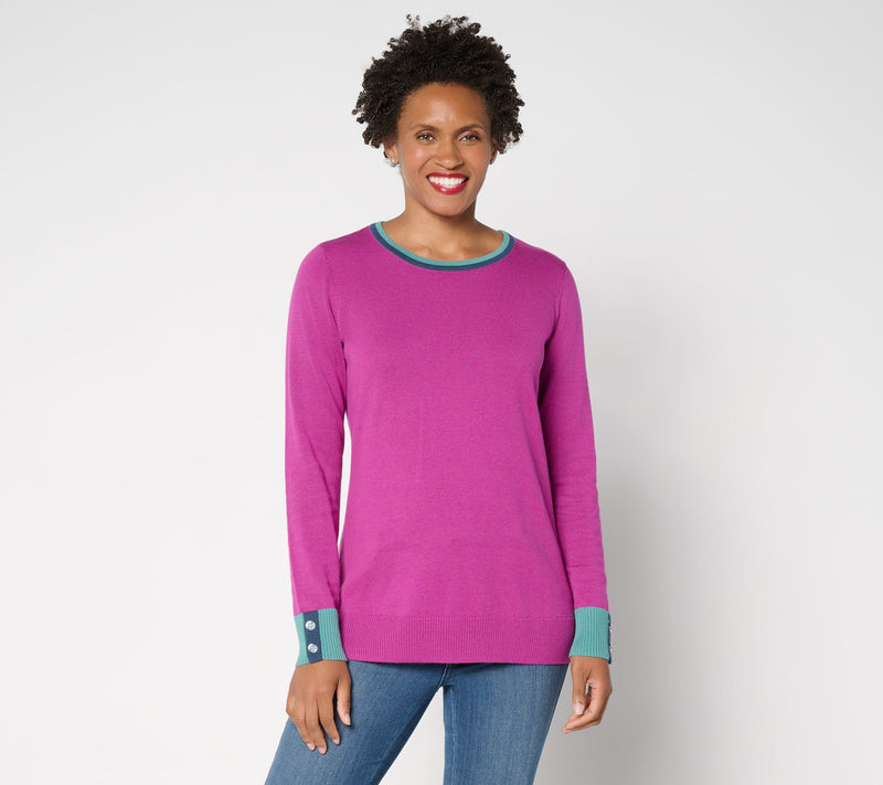Belle by Kim Gravel Pop Trim Sweater — Main view