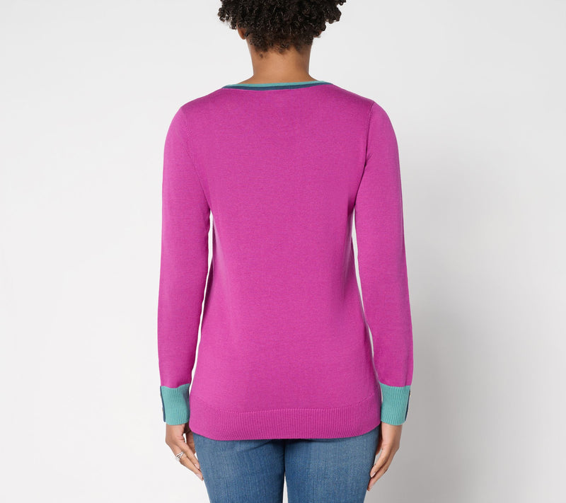 Belle by Kim Gravel Pop Trim Sweater — View 4
