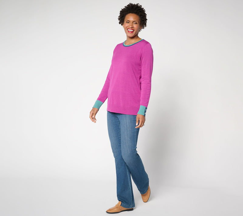 Belle by Kim Gravel Pop Trim Sweater — View 5
