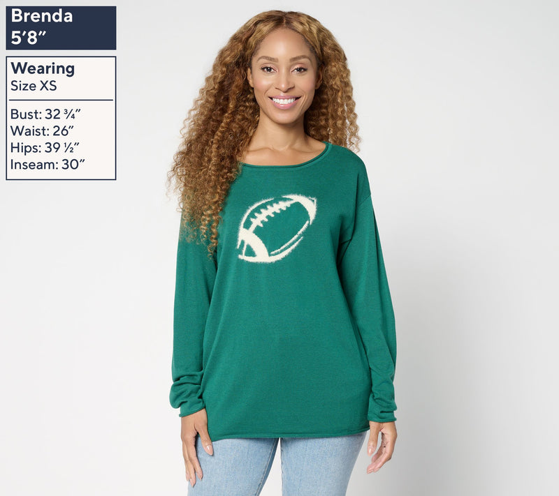 Belle by Kim Gravel Game Day Football Sweater — View 3
