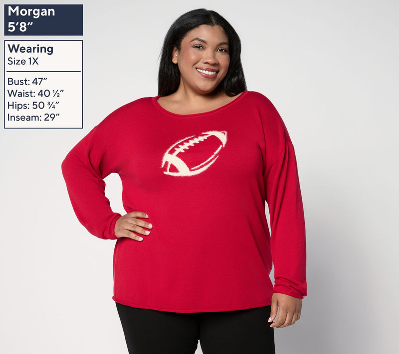 Belle by Kim Gravel Game Day Football Sweater — View 2