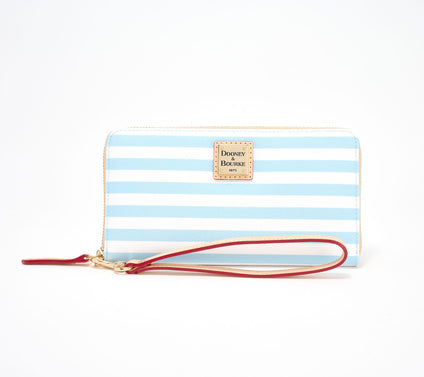 Dooney & Bourke Coated Cotton Skipper Large Zip Around Wristlet