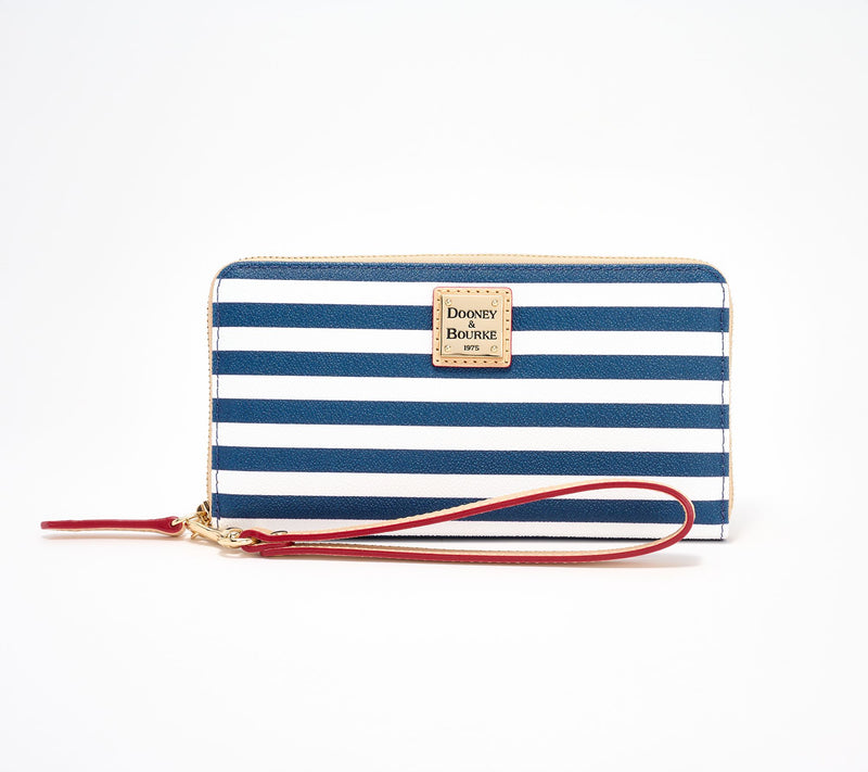 Dooney & Bourke Coated Cotton Skipper Large Zip Around Wristlet — View 9