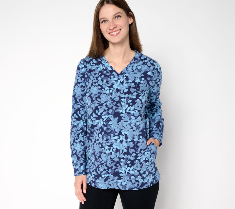 Denim & Co. Active Regular French Terry Long Sleeve Tunic — View 14