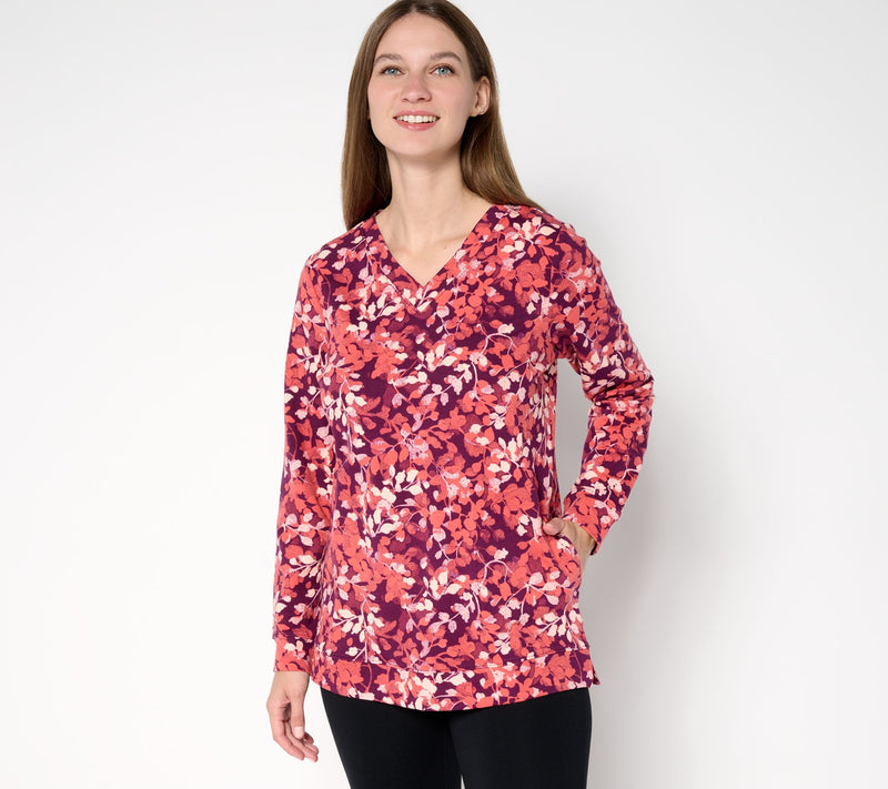 Denim & Co. Active Regular French Terry Long Sleeve Tunic — View 16