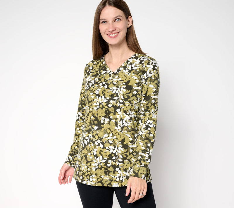 Denim & Co. Active Regular French Terry Long Sleeve Tunic — View 17
