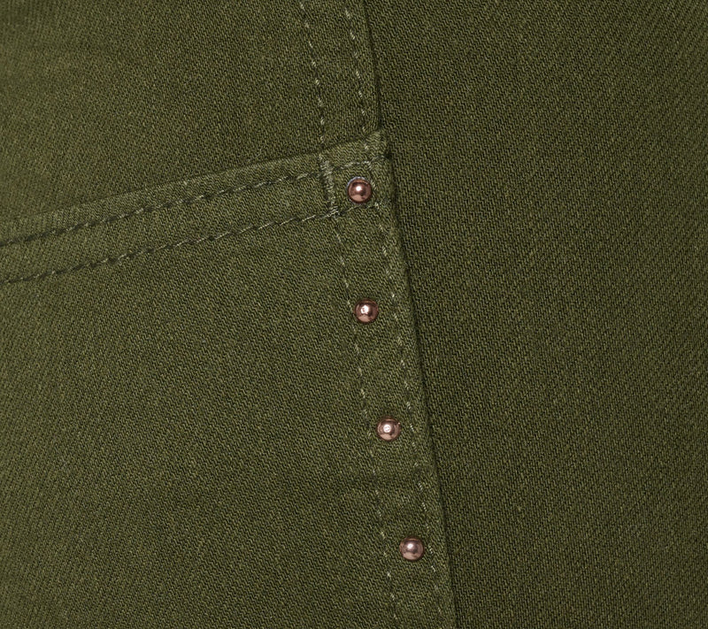 Belle by Kim Gravel Regular Primabelle Twill Studded Wide Leg Jean — View 11