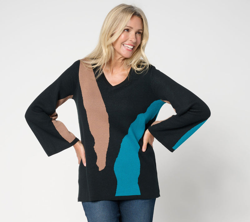 Brandis Dress Out Loud Wild Kat Intarsia Sweater — Main view