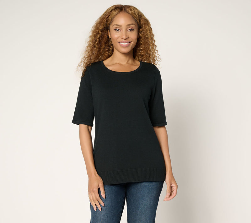 Brandis Dress Out Loud Elbow Sleeve Sweater Shell — View 10