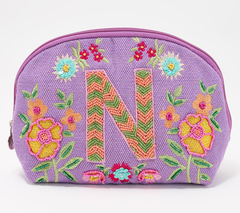 America & Beyond Embellished & Beaded Initial Pouch — View 44