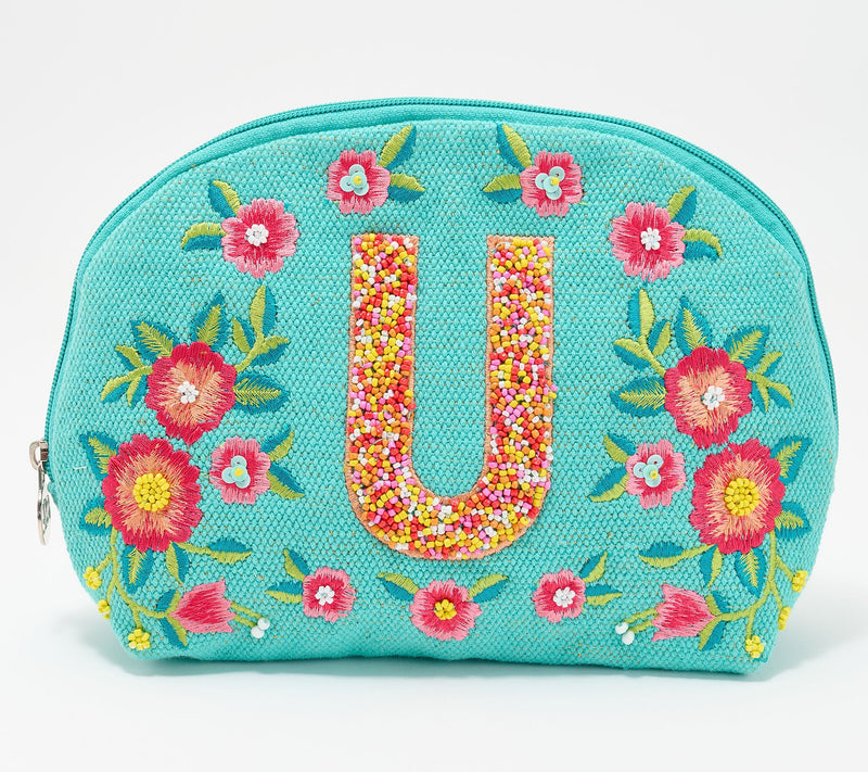 America & Beyond Embellished & Beaded Initial Pouch — View 51