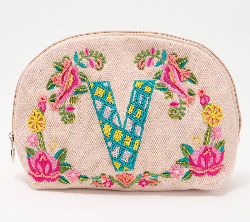 America & Beyond Embellished & Beaded Initial Pouch — View 52